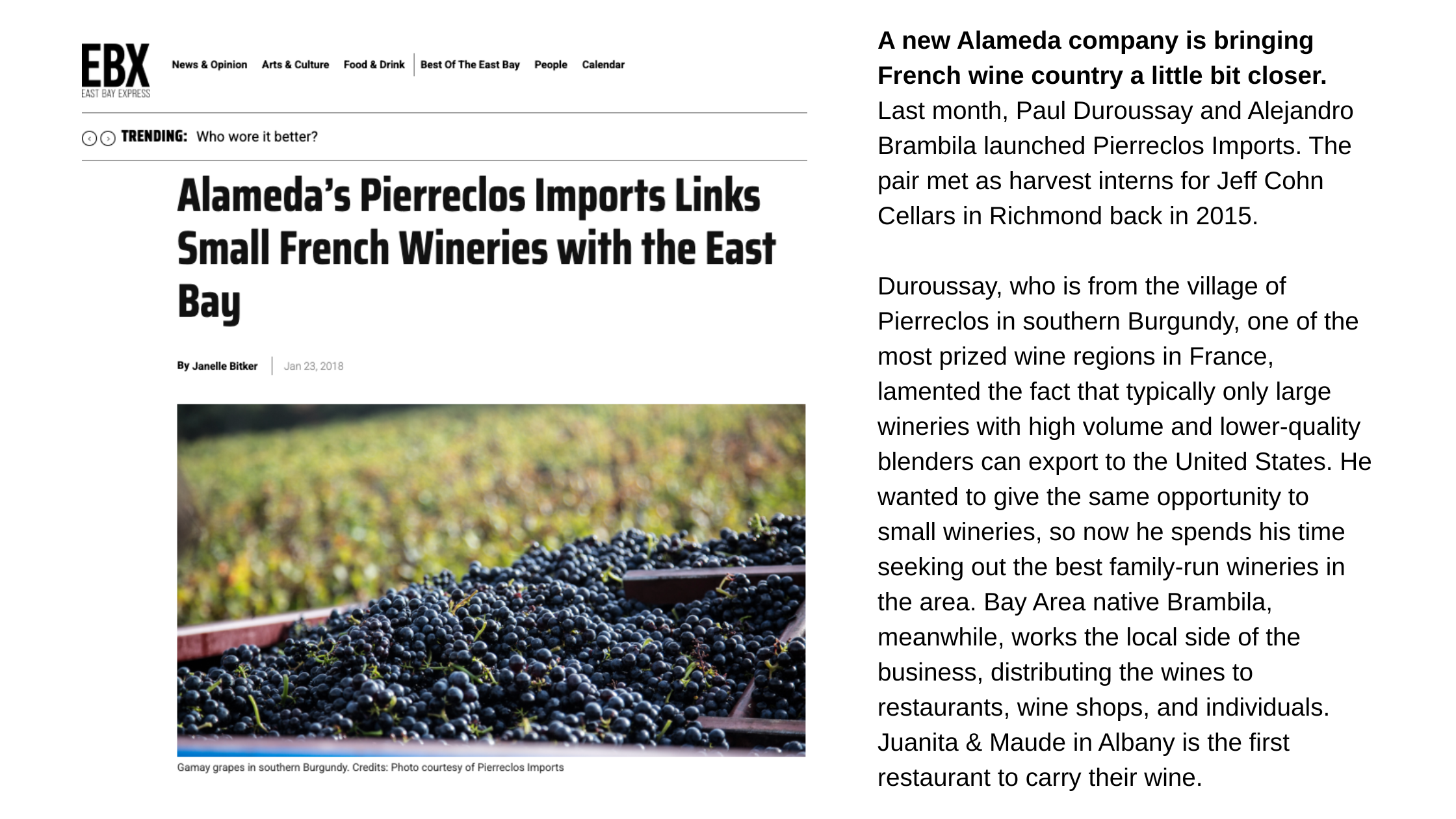 A wine distribution startup went from zero digital presence to media coverage, increased social engagement, and wholesale accounts across the Bay Area through an integrated web, social media, and public relations strategy.